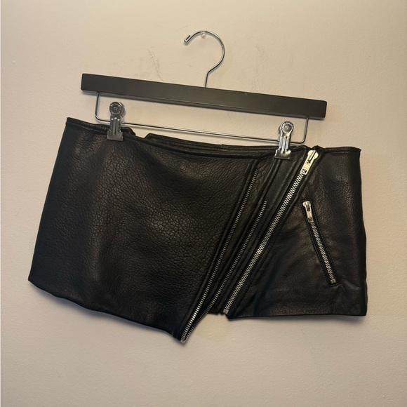 Barbara Bui Dresses & Skirts - Barbara Bui Black Leather Mini Skirt